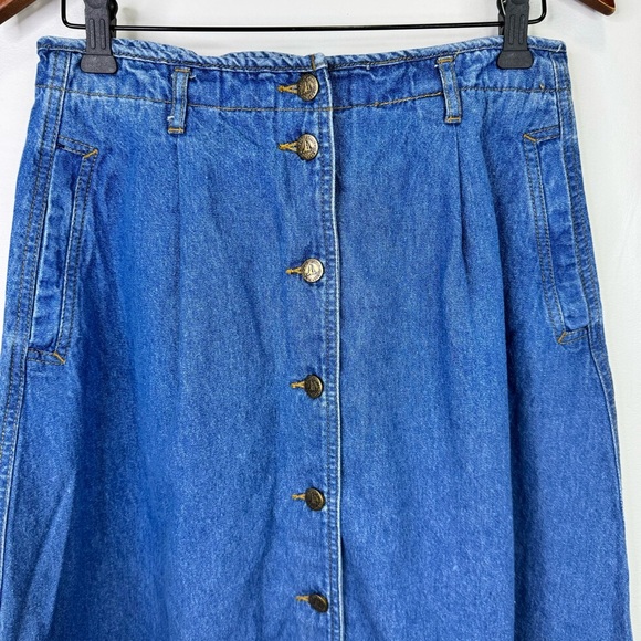 Vintage Northern Spirit Wear Button Front Denim Maxi Skirt 100% Cotton - Picture 3 of 9
